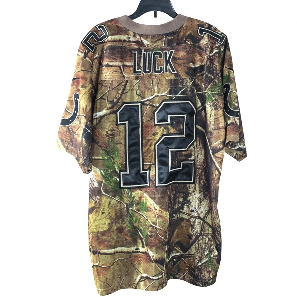 Nike NFL Indianapolis Colts Andrew Luck 12 Camo Jersey ON FIELD Mens 40 Realtree